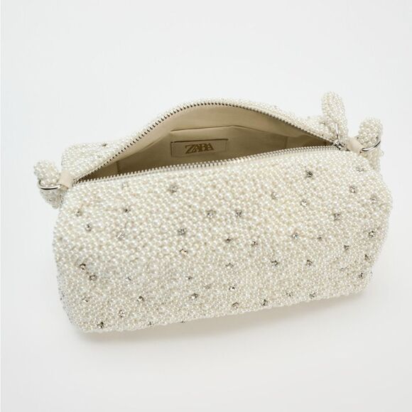ZARA PEARL MINI DUFFEL BAG BRIDAL - Picture 2 of 16